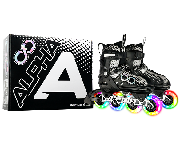 ALPHA Black - Size Adjustable Inline Skates
