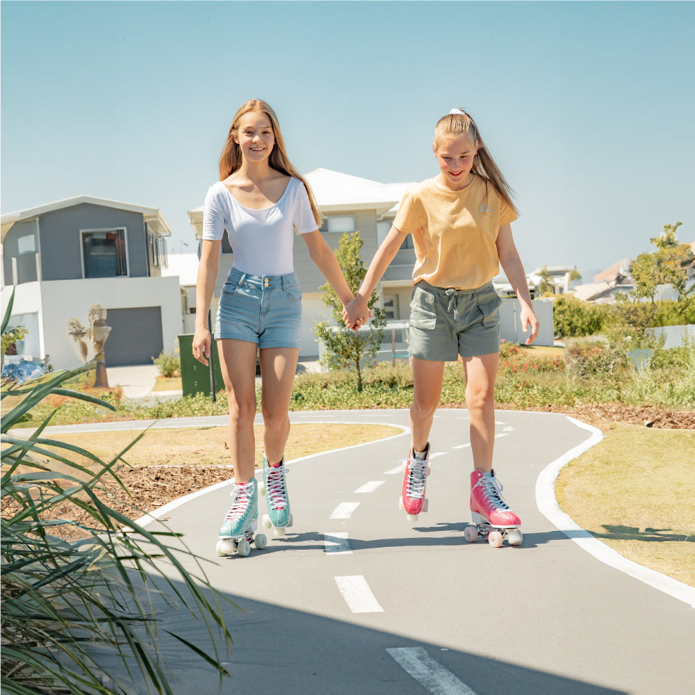 GLAM Teal - Size Adjustable Roller Skates