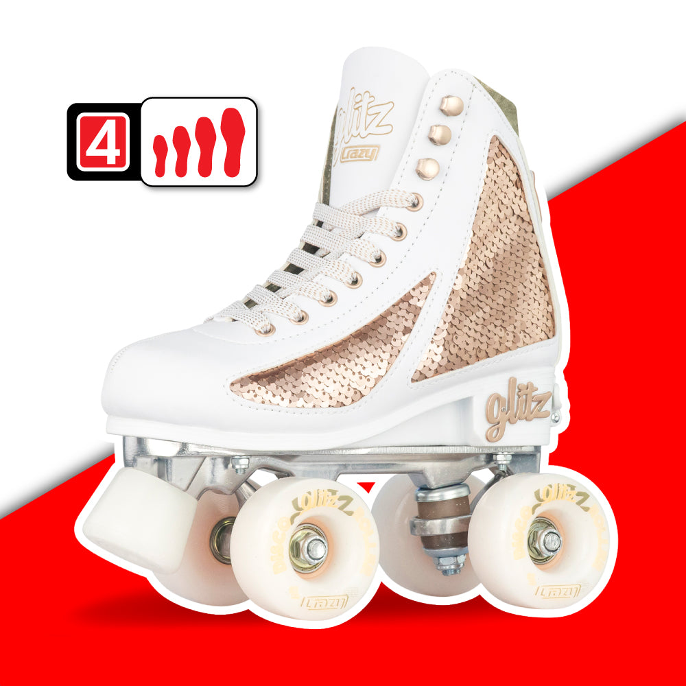 Warehouse Deal | GLITZ Rose Gold - Size Adjustable Mermaid Roller Skates