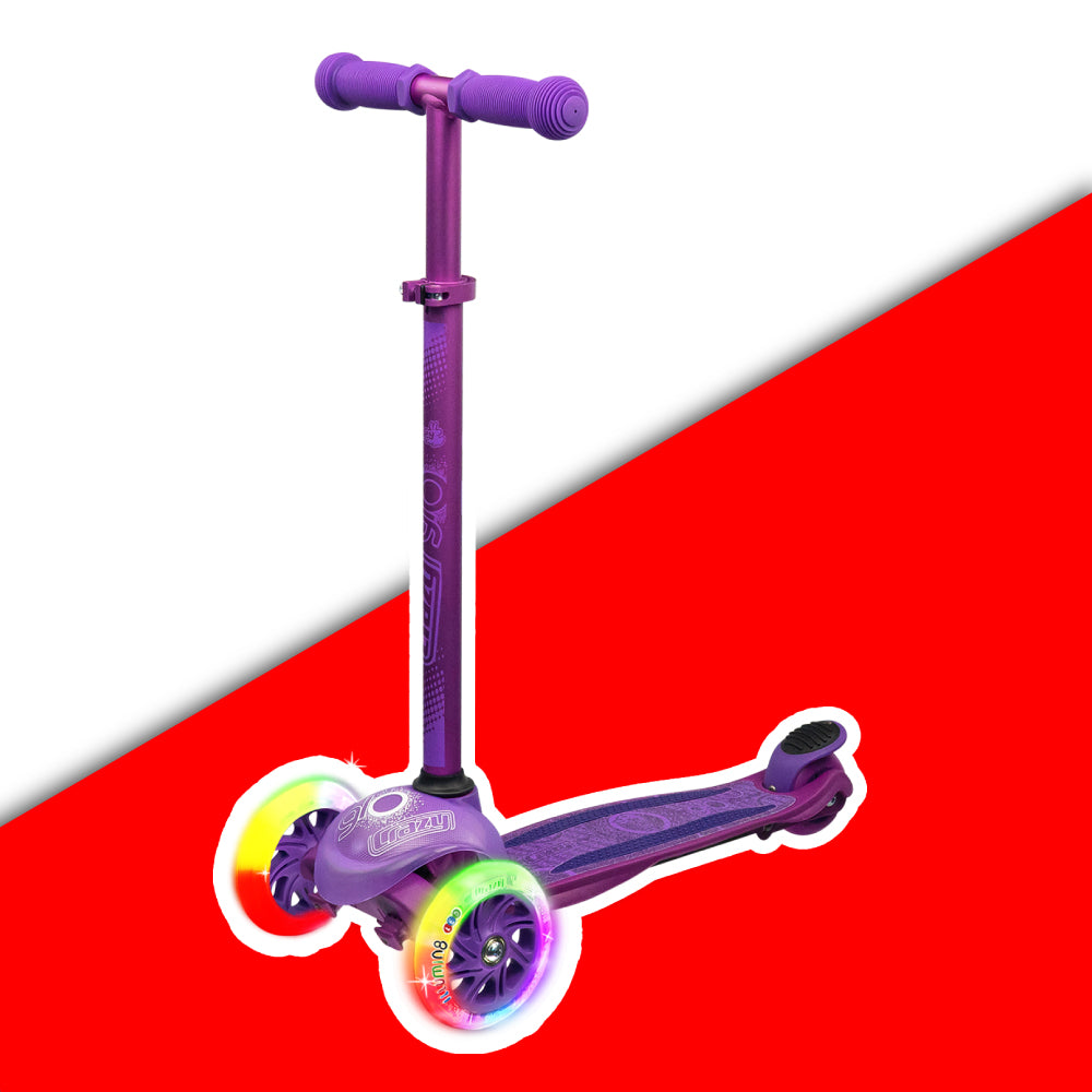 Warehouse Deal | JOEY GLO Purple - 3 Wheel Scooter