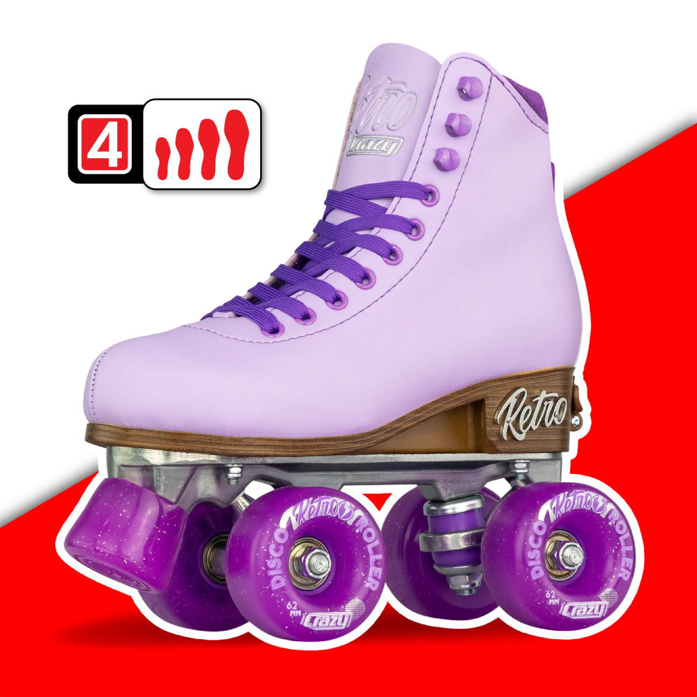 Warehouse Deal | RETRO Purple - Size Adjustable Roller Skates
