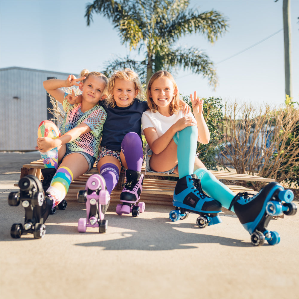 SK8 Purple - Size Adjustable Hi-Top Roller Skates