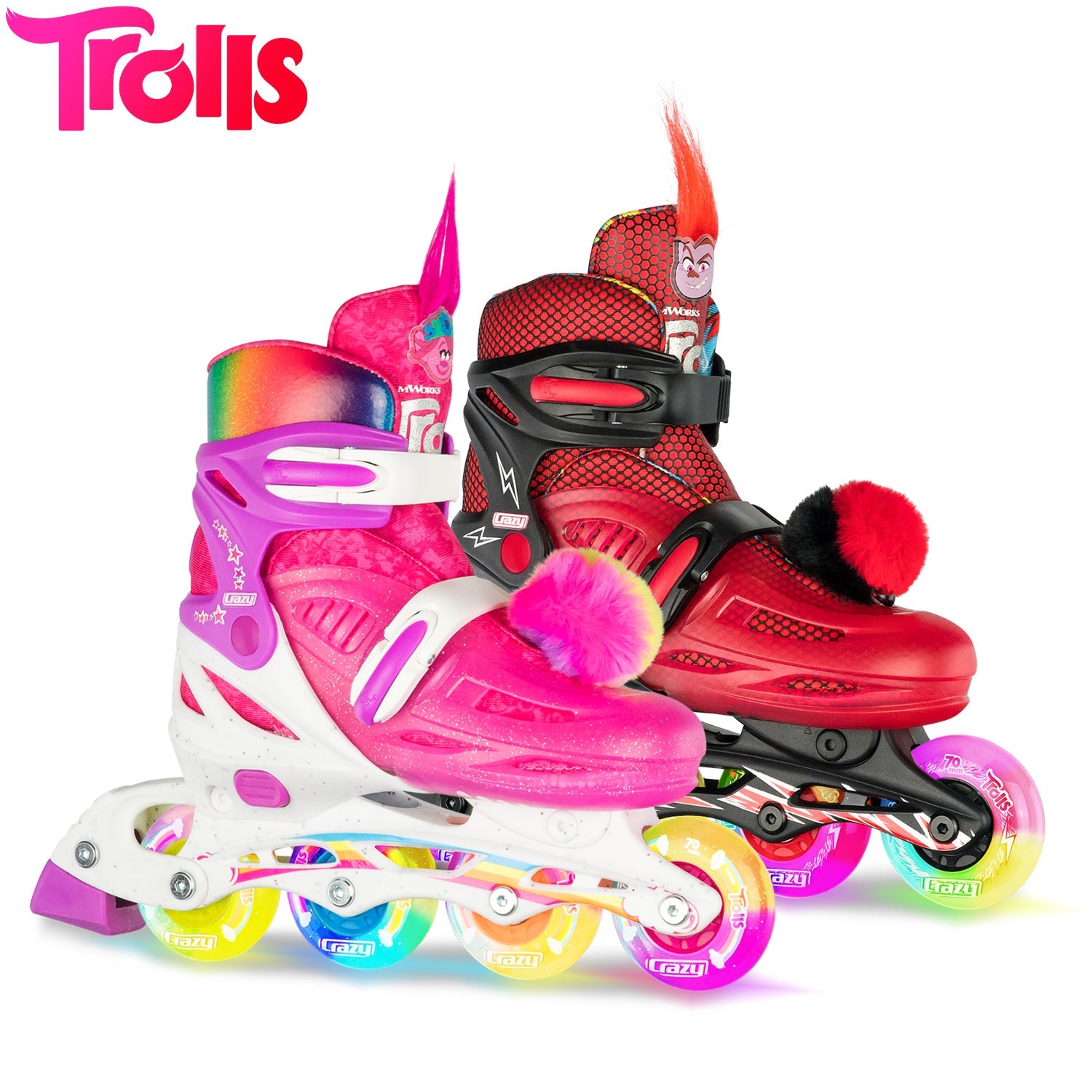 TROLLS Poppy - Size Adjustable Inline Skates