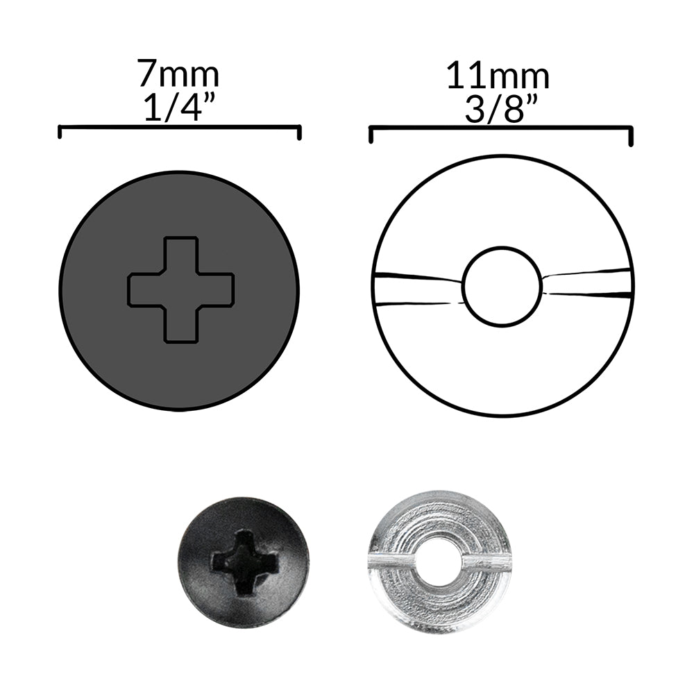Flush Mount Screw Set - Bag of 9