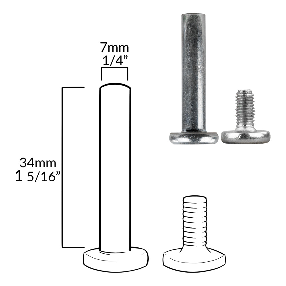 Super Rental INLINE (Nylon) Axle Bolt (each) - SHORT
