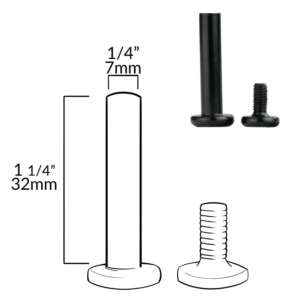 Super Rental INLINE (Alu) Axle Bolt (each) - SHORT