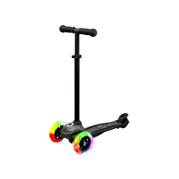 Joey GLO Black - Kick Scooter with LED Light-Up Wheels