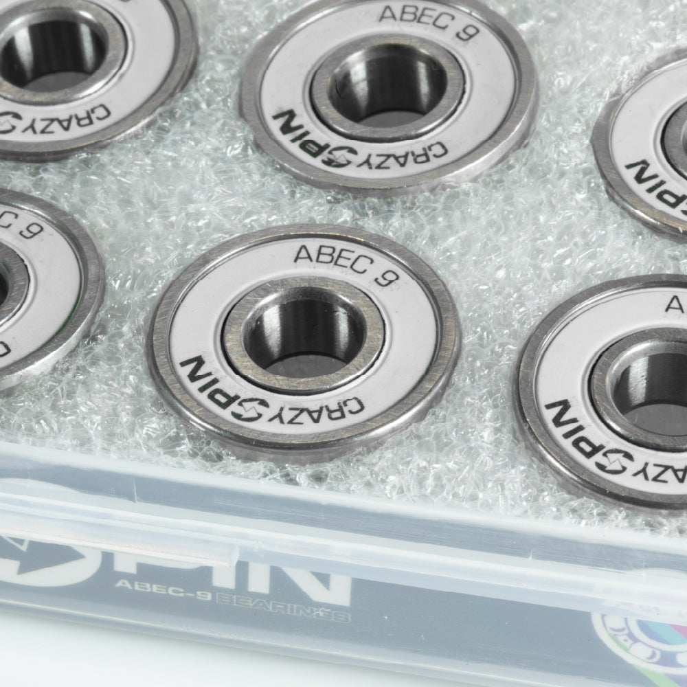 Crazy Skates Spin White Bearings | Case of 16 | High-Quality Bearings