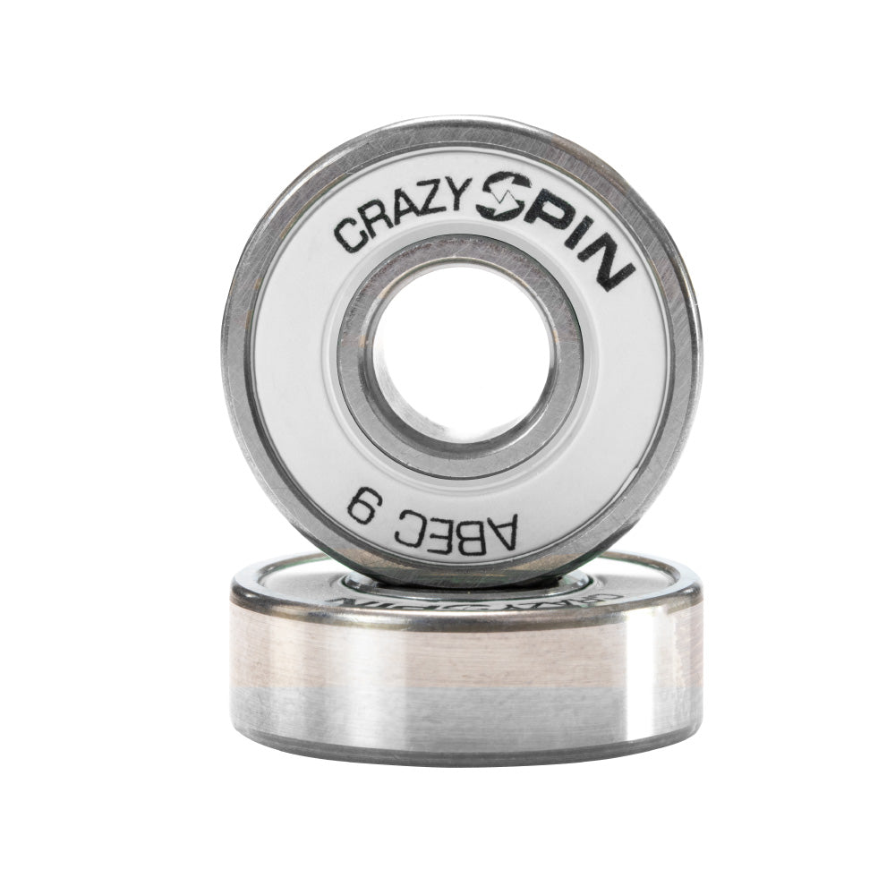Crazy Skates Spin White Bearings | Case of 16 | High-Quality Bearings