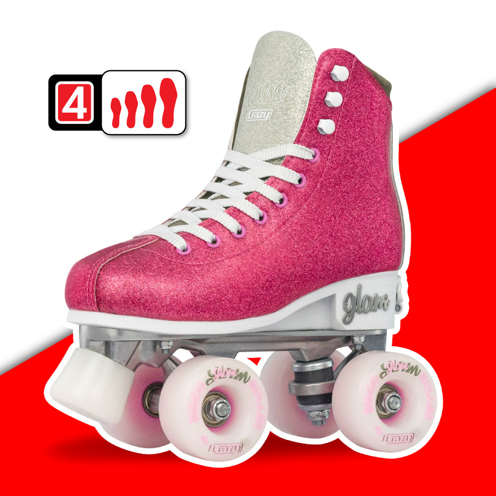 Warehouse Deal | GLAM Pink Glitter - Size Adjustable Roller Skates