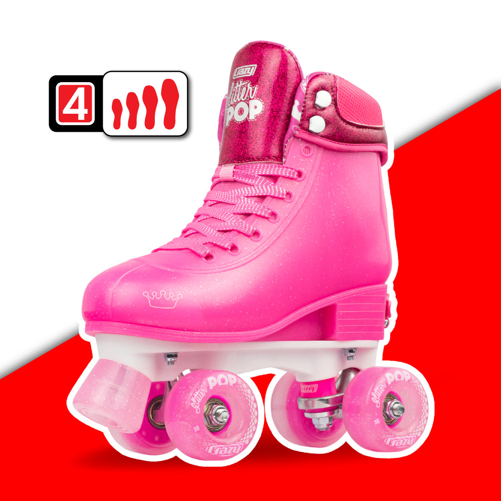 Warehouse Deal | GLITTER POP Pink - Size Adjustable Roller Skate