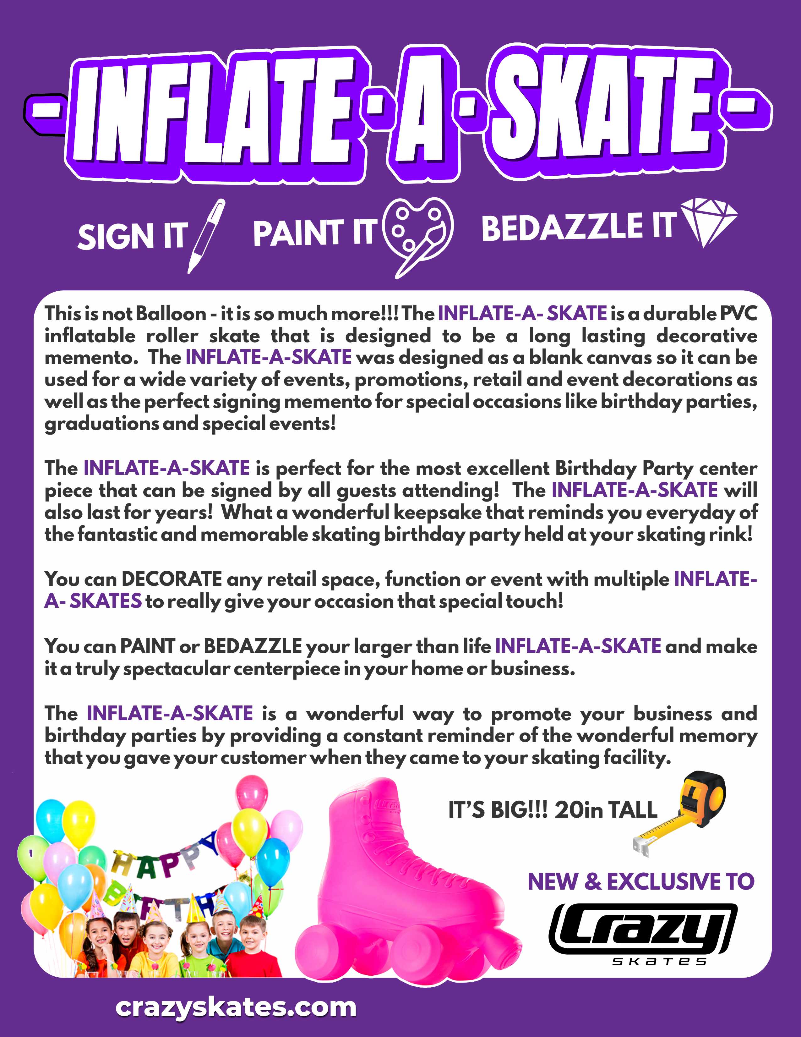 INFLATE-A-SKATE Purple | PRE-ORDER