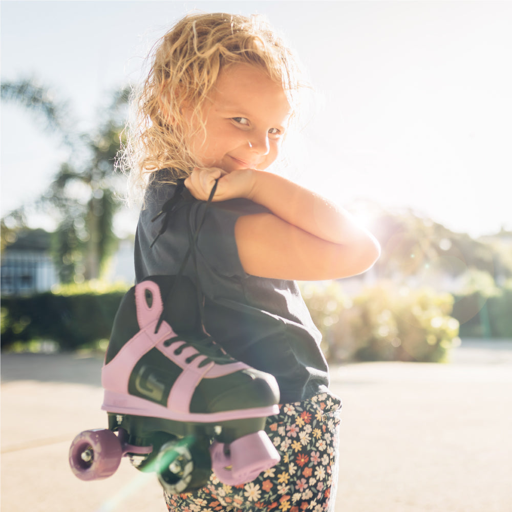 SK8 Purple - Size Adjustable Hi-Top Roller Skates