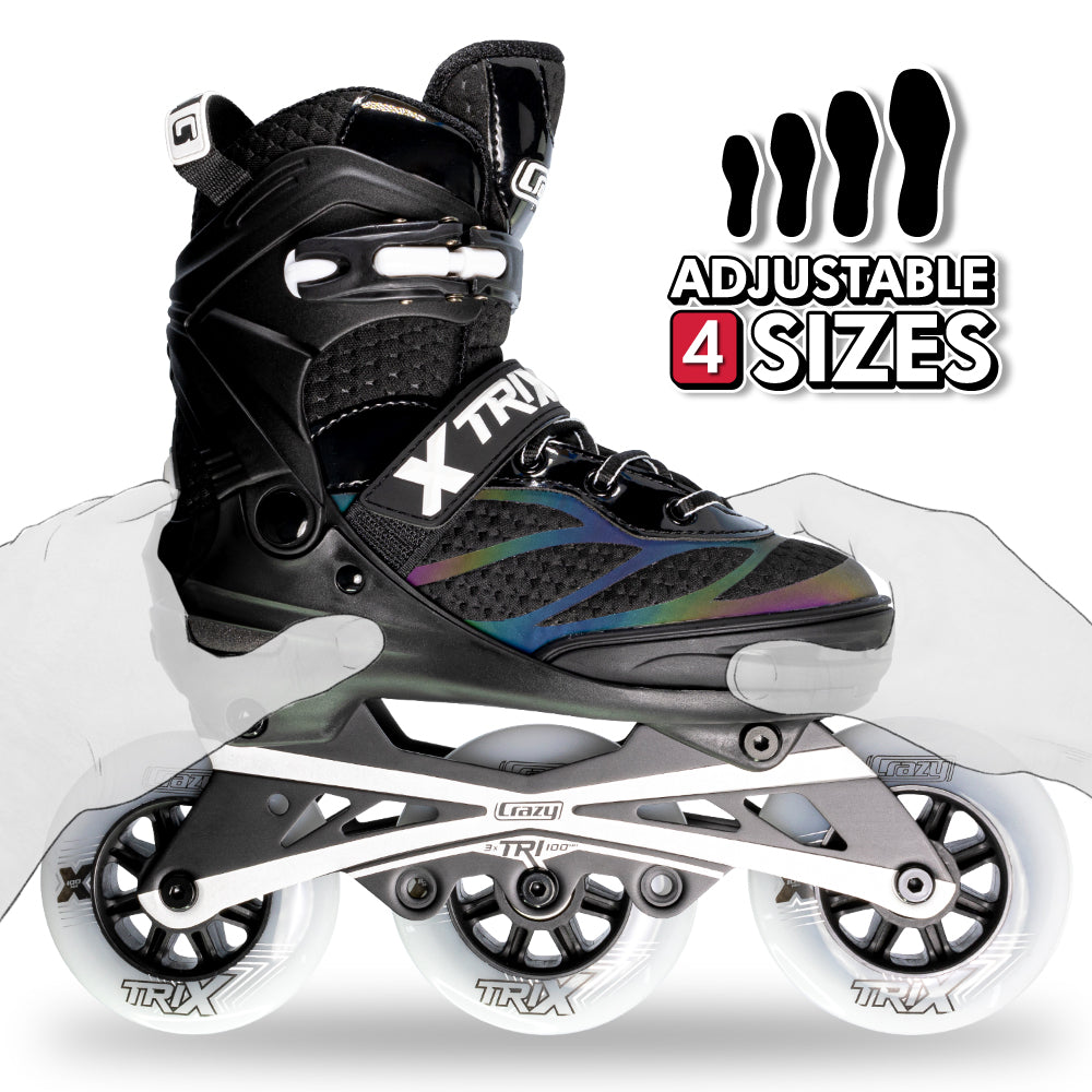 TRIX - 3 Wheel Size Adjustable Inline Skates