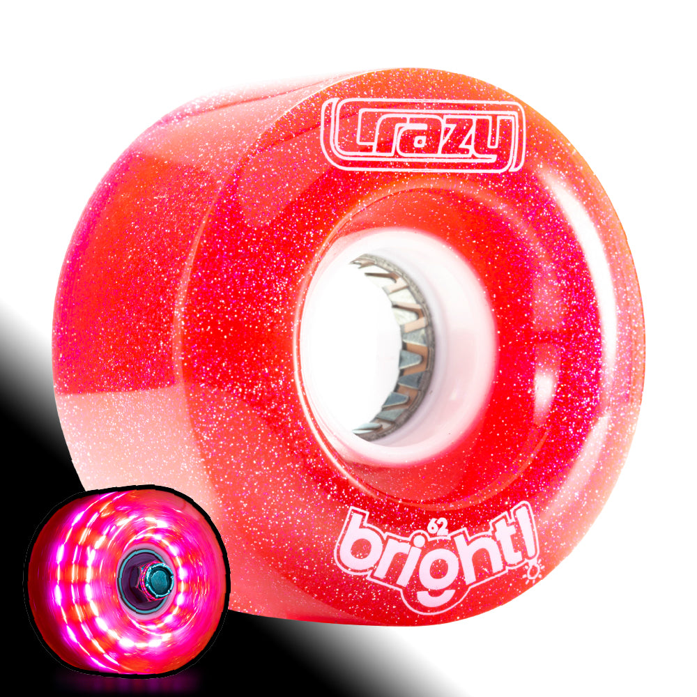 Brights Red | LED Light Up Roller Skate Wheels
