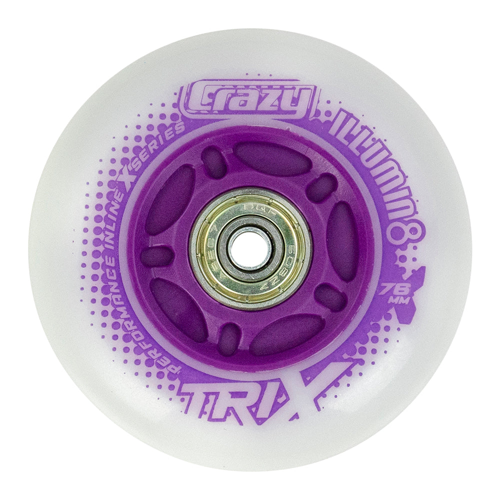 TRIX LED Light-Up Inline Wheels - Purple