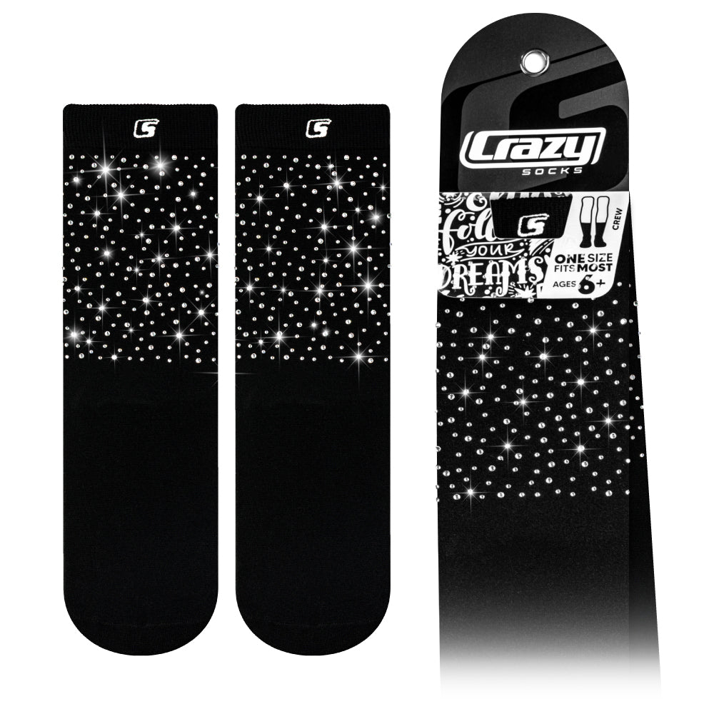 DIAMOND BLACK+SILVER | Crazy Socks