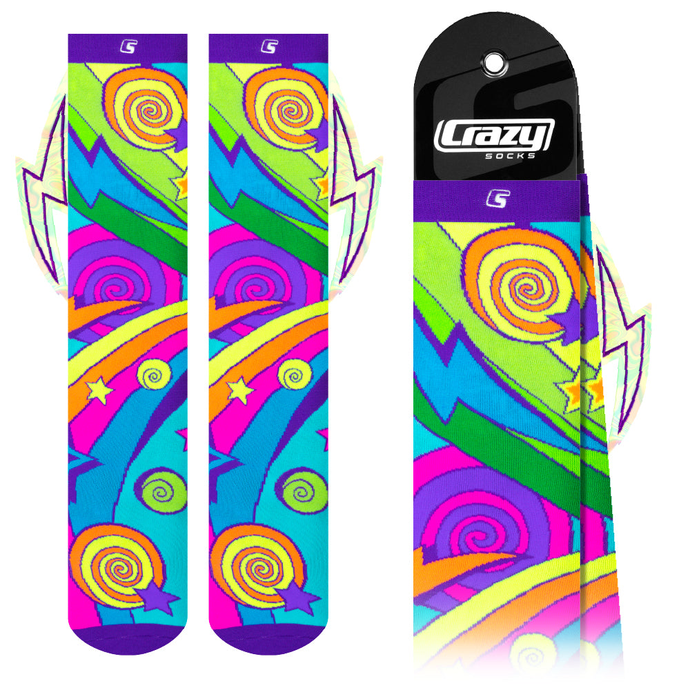 LIGHTNING SWIRL | Crazy Socks