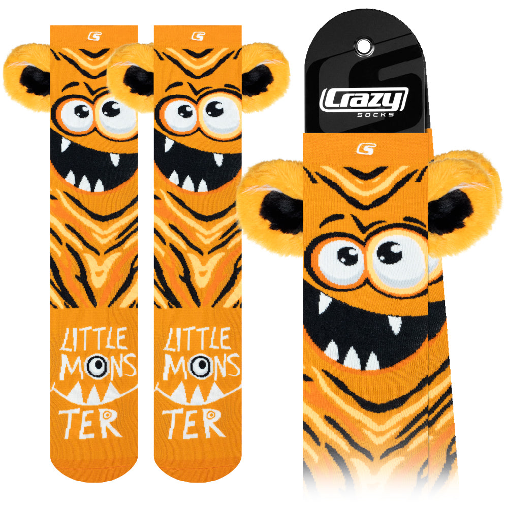 LITTLE MONSTER Orange | Crazy Socks