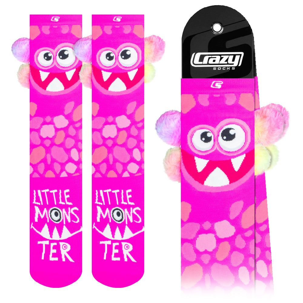 LITTLE MONSTER Pink | Crazy Socks