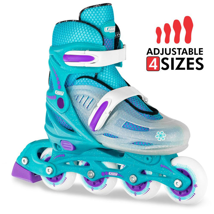 Teal and Purple Glitter Inline Skate