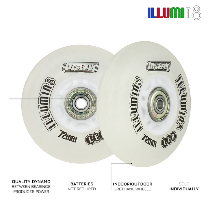 illumin8 LED Light Up Wheel - White