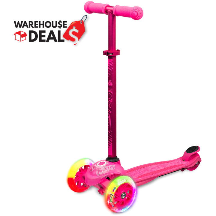 Joey Glo Scooter Kick Scooter with Light-Up Wheels | Warehouse Deal