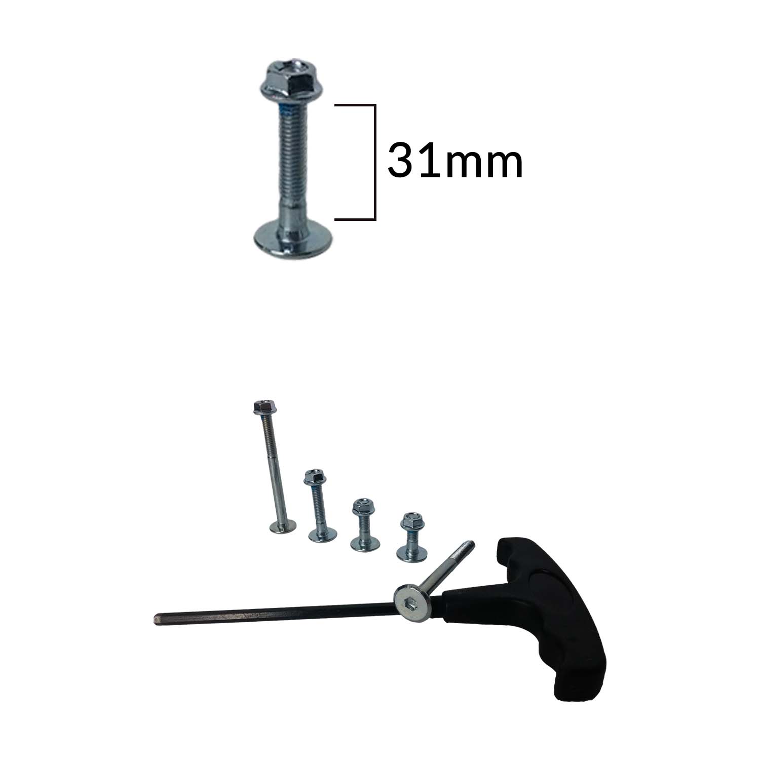 Mounting Bolts - 31mm (3.1cm) - Bag of 100